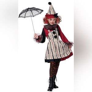 Clever Clown Girls Halloween Costume